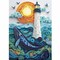 Moon Lighthouse Special Shape Diamond Art Kits for Adults Beginners,DIY Sea Dolphin Crystal Rhinestones Diamond Painting Kit for Adults,5D Diamond Art Painting for Home Wall Decor 12 X 16inch